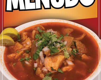 Menudo Decal Window Sticker Mexican Food Truck Concession Vinyl Restaurant Mexican Food Image Sticker Beef Tripe Soup