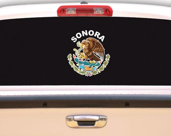 Sonora Mexican Flag Eagle States Aguila Decal Car Window Laptop Vinyl Sticker Escudo