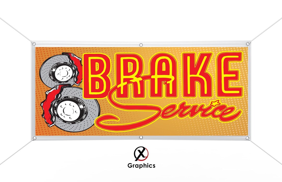 Brake Signage Brake Service Vinyl Banner Advertising Sign Full Color Any Size Indoor ...
