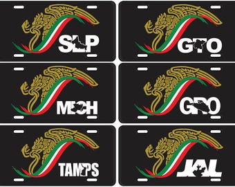 Mexican Logo Car Plate aluminum License Plate Gobierno de Mexico logo Plate