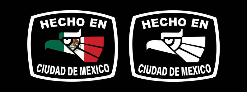 Hecho En Cuidad De Mexico Letters Decal Car Window Laptop Flag Vinyl ...