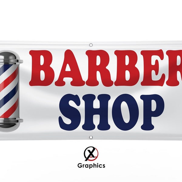 Barber Shop Vinyl Banner advertising Sign Full color any size Indoor Outdoor Advertising Vinyl Sign With Metal Grommets