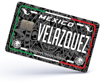 Velazquez Credit Card Skin Cover Vinyl Stickers (4 Pack) -Mexican Decal Mexico Car Plate adhesive Velazquez