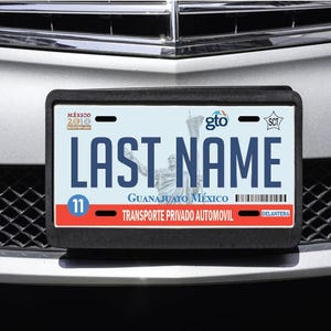 Guanajuato Car Plate aluminum License Plate Mex GTO Mexico State CUSTOMIZED Trokas Trokiando Estados de Mexico, Mexican State Car Plate