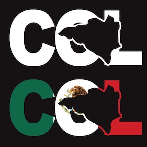 May include: A graphic design featuring the word "COL" in white letters with a silhouette of the country of Colombia in the middle. The design is repeated below with the letters in green, white, and red, the colors of the Colombian flag, with the silhouette of Colombia in the middle.