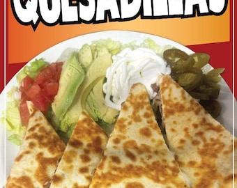 Quesadillas Decal Window Sticker Mexican Food Truck Concession Vinyl Restaurant Quesadilla #3