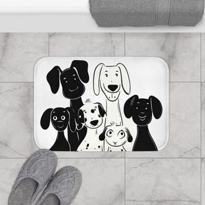 Playful Dog Bath Mat - Perfect for Pet Lovers, Cute Bathroom Decor, Dog-Themed Gift, Animal Lover's Accessory, Pet-Friendly Home