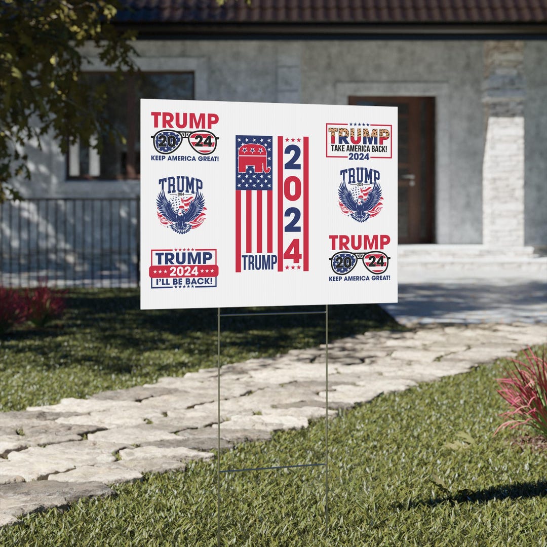 Donald Trump 2024 Slogans Yard Sign Print on Both Sides - Etsy