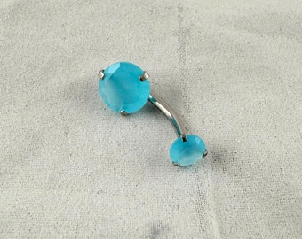 Anneaux de nombril turquoise | Piercing nombril pierres précieuses, cadeaux bijoux uniques pour femmes
