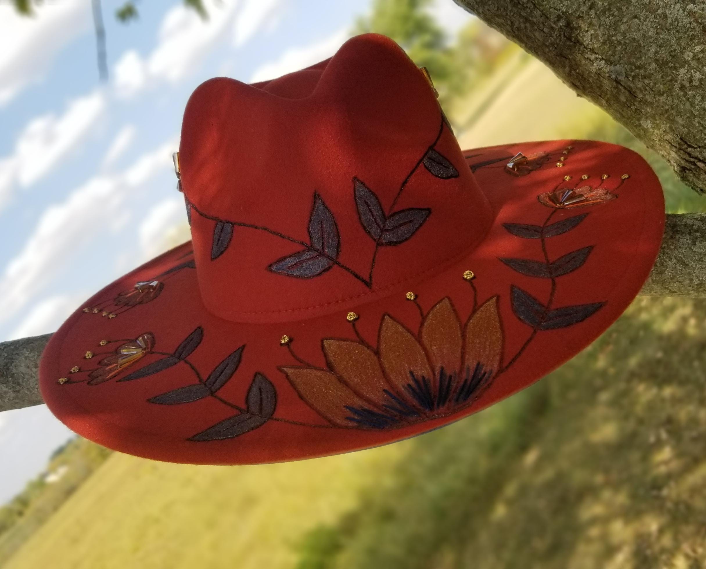 Rust Orange Cowboy Hat - Etsy