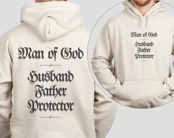 Sweat à capuche chrétien homme de Dieu cadeau religieux pour homme verset biblique basé sur la foi chemise chrétienne pour homme mari fête des pères église chemise foi chemise