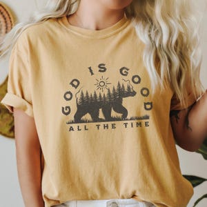 Komfort Farben Minimalistisches Shirt Gott ist gut Trendiges christliches TShirt Geschenk Glaube Unisex T-Shirt Glaube T-Shirt Kirche Gruppe Shirts übergroß bequem