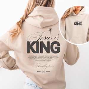 Jesus is King Hoodie, Jesus Hoodie, Jesus Sweatshirt, Christian Apparel, Christian Merch, Christian Streetwear, Jesus Clothes, Unisex Gift