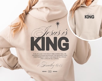 Jesus is King Hoodie, Jesus Hoodie, Jesus Sweatshirt, Christian Apparel, Christian Merch, Christian Streetwear, Jesus Clothes, Unisex Gift