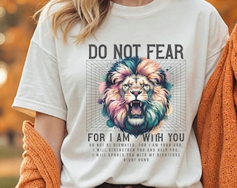 Comfort kleuren geloof over angst shirt religieus shirt christelijk comfort kleuren shirt Boho shirt geloof shirt zon shirt inspirerende shirt God