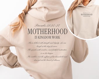Moderskap är Guds kungarikes arbete Tröja Hemundervisning Mamma Hemundervisning Mamma Tröja Kristen Rundkrage Tröja Presenter För Mamma
