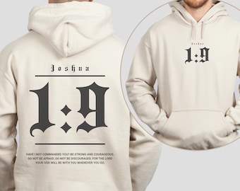 Be Strong and Courageous Sweatshirt, Joshua 1:9 Sweat, Scripture Shirt, Bible Verse Crewneck, Religious Gifts, Christian Gifts,Church Hoodie