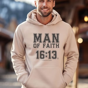 Man of God Christian Hoodie Armor of God Sweatshirt Religious gift for Men Bible Verse Faith based Mens Christian shirt Husband Fathers Day