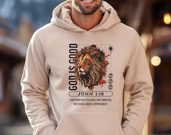 God Is Good Christian Hoodie Bible Verse, Aesthetic Christian Sweatshirt, Jesus Hoodie, Church Hoodie, Oversized Hoodie, Religious Shirt