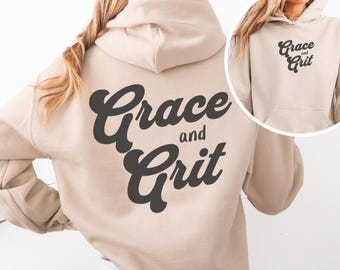 By His Grace, Christian hoodie vintage, Christian Gift, faith streetwear, aesthetic Christian gym apparel, Church Hoodie, Faith Hoodie