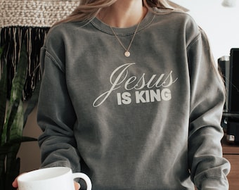 Jesus is King Hoodie, Jesus Hoodie, Jesus Sweatshirt, Christian Apparel, Christian Merch, Christian Streetwear, Jesus Clothes, Unisex Gift