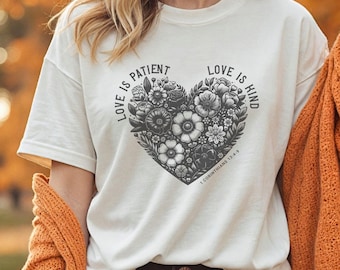 Komfortfarben Gott ist Liebe Shirt Religiöses Shirt Christlicher Komfort Farben Shirt Jesus Bekleidung Bibel Vers Shirt Glaube Shirt Christliches Shirt