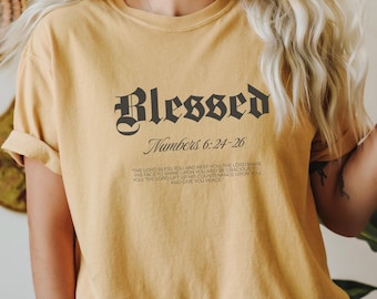 Välsignad skjorta, kristen skjorta, välsignad t-shirt, välsignad tee, religiös skjorta, kyrkskjorta, helt enkelt välsignad, present till mamma, kristen t-shirt