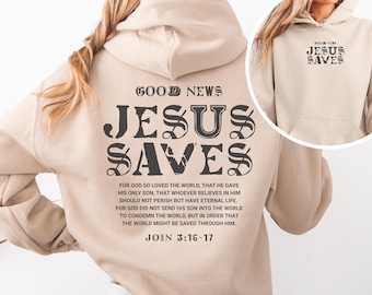 Aesthetic Jesus Saves Shirt Jesus Saves Hoodie Faith Based sweater Christian Hoodie for Men and women Worship shirt Jesus shirt