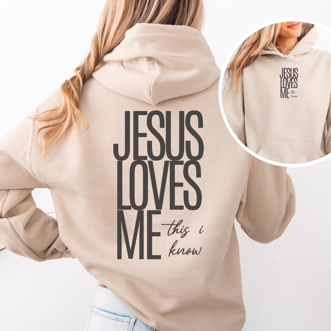 Jesus Hoodie Pullover Christian Clothing Faith Statement