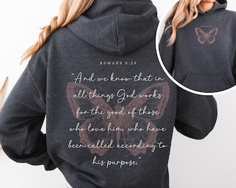 Jesus Loves You Christian Hoodie, Bible Verse Hoodie, Aesthetic Christian Sweatshirts, Jesus Hoodie, Church hoodie, Word On Back Hoodie