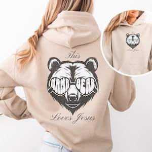 Mama Bear Hoodie, Jesus Loves You Christian Hoodie, Aesthetic Christian Sweatshirts, Jesus Hoodie, Church hoodie, Word On Back Hoodie, Jesus