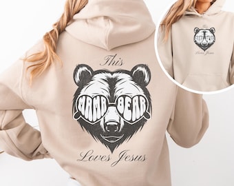 Mama Bear Hoodie, Jesus Loves You Christian Hoodie, Aesthetic Christian Sweatshirts, Jesus Hoodie, Church hoodie, Word On Back Hoodie, Jesus