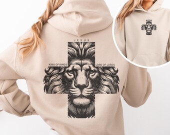 Jesus Is King Shirt, King of Kings, Lord of Lords, Christian Shirt, Bible Verse T Shirt, Aesthetic Faith Streetwear Gift, Christian Hoodie