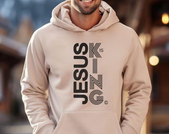 Jesus is King Hoodie, Jesus Hoodie, Jesus Sweatshirt, Christian Apparel, Christian Merch, Christian Streetwear, Jesus Clothes, Unisex Gift