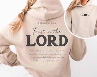 Confiance au Seigneur Sweat à capuche chrétien Sweat à capuche Jésus Vêtements Jésus Sweat chrétien Sweat à capuche esthétique Vêtements esthétiques Sweat à capuche tendance