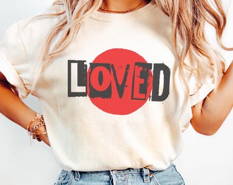 Jesus loves you Comfort Colors shirt Christian streetwear faith based John 3:16, Loved Shirt, Church Shirt, Jesus Shirt, God is Good Shirt