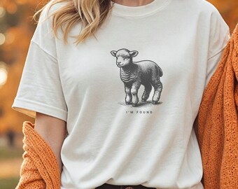 Comfort kleuren religieus shirt gelijkenis verloren schapen christelijk comfort kleuren shirt Jezus kleding bijbelvers shirt geloof shirt kerk shirt