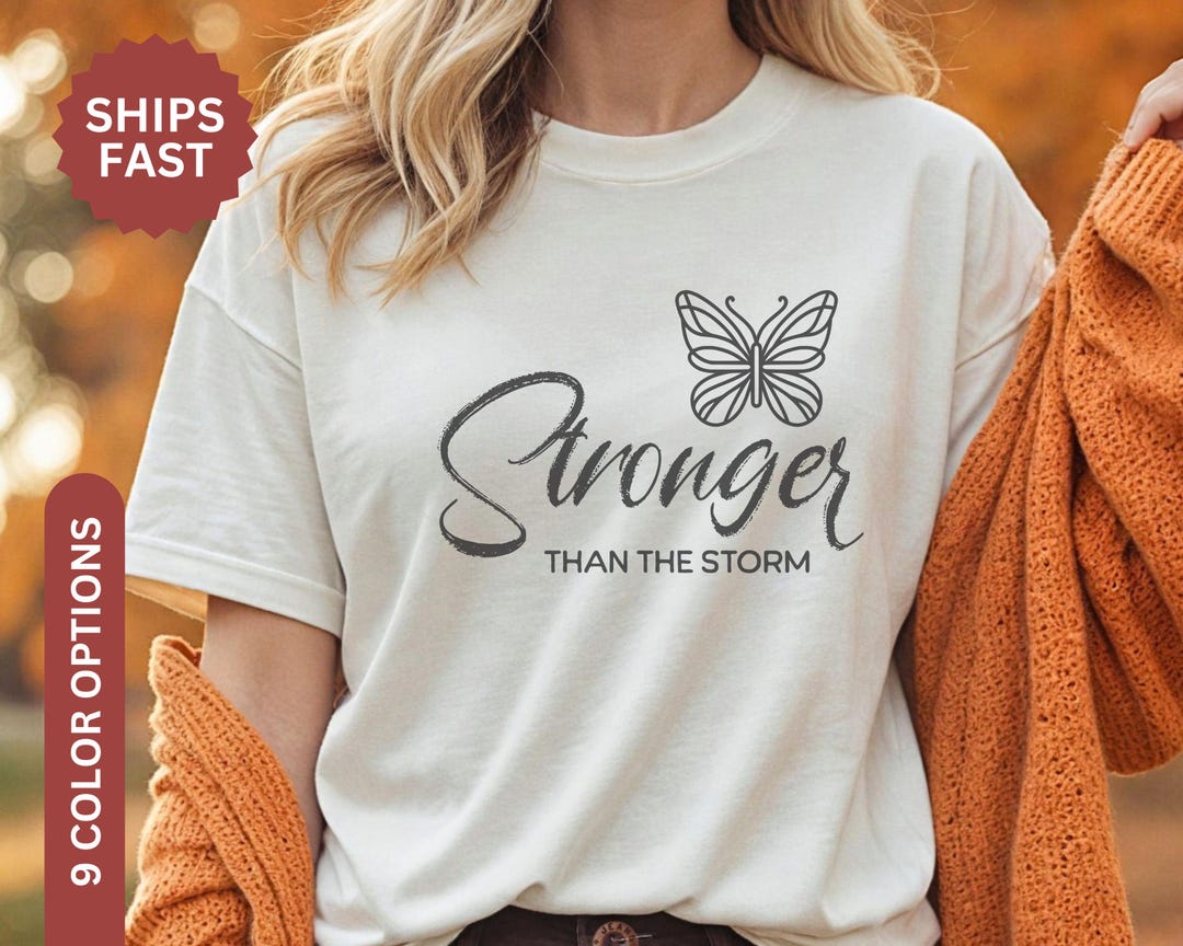 Comfort Colors Stronger Than the Storm Religious Shirt Christian ...