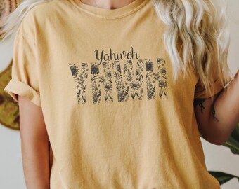 Yahweh Vintage Tshirt, Christian Streetwear, Jesus Tshirt, Faith Shirt, Gift for Him, Gift For mom, Aesthetic Christian Tee, Mothers Day