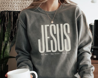 Comfort Colors Sweatshirt Jesus Sweatshirt God is Good Sweatshirt Christian Sweatshirt Christian Crewneck Christian Comfort Colors Shirt God