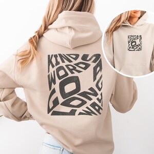 Trendy Christian Sweatshirt Merch, Words on Back Bible Verse Hoodie, Jesus Loves You, Aesthetic Women&#39;s Faith Apparel, Back to School Gift