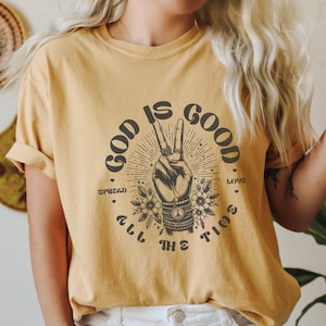 Dio è buono Maglietta cristiana Comfort Colors Maglietta cristiana Maglietta Dio Maglietta Dio Maglietta Dio Abbigliamento Gesù Maglietta religiosa Regalo cristiano