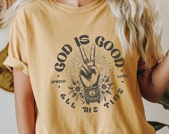 Camiseta cristiana Dios es bueno Camiseta cristiana Colores cómodos Camiseta de Dios Camiseta de Dios Camiseta de Dios Ropa de Jesús Camiseta religiosa Regalo cristiano