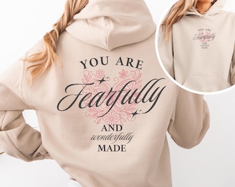 Fearfully And Wonderfully Made Shirt, Psalm 139:14 Christian Tee, Inspirational Bible Verse T-Shirt, Faith Gift For Women, Scripture Apparel