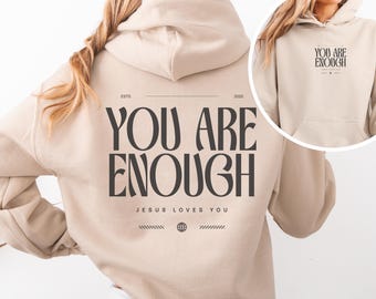 Sudadera "Querida Persona Detrás de Mí", Sudadera Estética, Sudadera "Eres Suficiente", Camiseta Inspiradora, Sudadera "Sé Amable", Suéter de Iglesia, Camiseta de Jesús