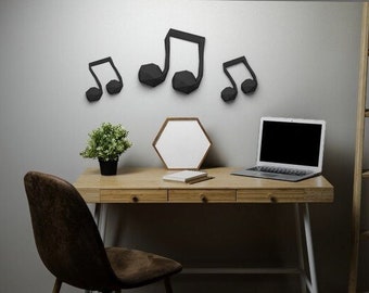 musical notes paper craft