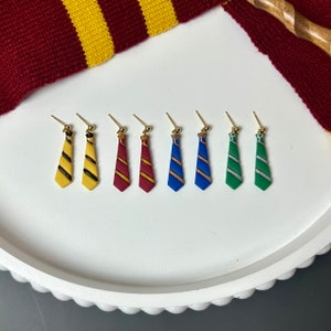 Magical Wizard House Tie Dangles | Lightweight Polymer Clay Earring | Hypoallergenic