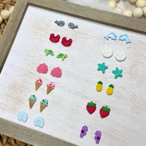 Build Your Own Summer Beach Stud Pack| Icecream | Sun | Ocean Sea Animal | Seashell | Whale | Dolphin | Turtle | Polymer Clay Hypoallergenic