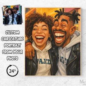 Custom Caricature Portrait from Your Photo, Couple Caricature from Photo, Funny Caricature Portrait, Caricature Style, Gift For Couple