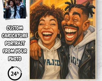 Custom Caricature Portrait from Your Photo, Couple Caricature from Photo, Funny Caricature Portrait, Caricature Style, Gift For Couple